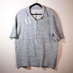 The Upside NEW Azzurra Cotton Stretch Knit Aida Polo Short Sleeve Sweater Cabana Photo 0