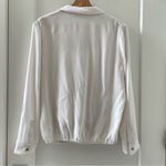 MM.LaFleur Top Womens White Drapped Long Sleeve Blouse Size M Photo 1