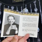 Bob Mackie Vintage Black gauze with blue sequins Wearable Art Gown Prom top NWT Photo 2