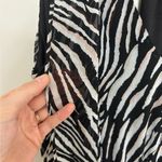 White House | Black Market WHBM Abstract Zebra Black and Ecru High Low Maxi Dress - Size 8 Photo 8