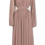 Moon River  Pleated Metallic Dress with Side Cutout in Pink Photo 9