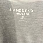 Lands' End Lands’ End Gray Buffalo Plaid Plus Size Fitted Lightweight Turtleneck 2X #475646 Photo 6