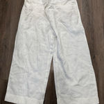 J Jill Pure Love Linen Women's Cropped Pants White L 100% Linen Size L Photo 0