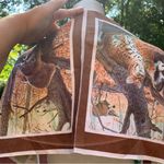 1975 National Wildlife Federation Various Wetland Forest Silky Polyester Scarf Brown Photo 6