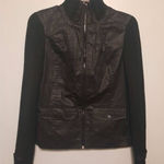 Tommy Hilfiger  Size XS Black Faux Leather Jacket Photo 0