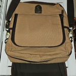 Eddie Bauer  Brown Canvas Backpack with Leather Accents Photo 3