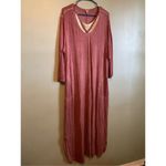 Cato  Pink Cold Shoulder Long Sleeve Pocket Maxi Dress Size 18/20 W Photo 1