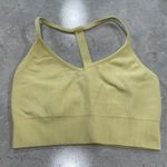 Y Back Ribbed Tank Athletic Bra Lemon‎ Yellow Photo 0