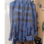 Burberry Women's Brit Plaid Jacket Size 10 Blue Gray Photo 0