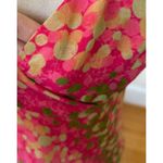 Vintage Y2K Hot Pink & Green Polka Dot Rhinestone Fringe Silk Slip Dress Size 12 Photo 3