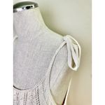 Velvet Heart Women’s Sleeveless Open Knit Crochet Cream Tank Top Adjustable Sz L Photo 8