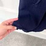 ZARA  Knit Navy Blue Mini Dress with Gold Buttons Size L Photo 4