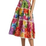 Farm Rio Floral Cut-Out Midi Dress Size Small 100% Cotton | Sold Out Online | Photo 7