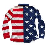 Ranch Dress'n American Flag Western Shirt Stretch Patriotic Rodeo Women’s XXL Blue Photo 2