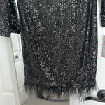 Nanette Lepore Black Sequin Long Sleeve Cocktail Dress Photo 6