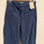 Madewell NWT The Emmett Wide-Leg Pant Patch Pocket Edition Classic Navy- Size 25 Photo 4