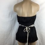 White House | Black Market Black 100% Silk Strapless Occasion Top  6 NEW Photo 3