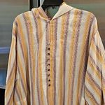 Trina Turk 💕MR TURK by 💕 Robles Caftan ~ Zig Zag Stripe Gauze Shirting S/M NWT Photo 10