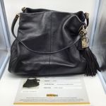 Coach black leather three compartment shoulder bag Photo 0