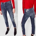 ZARA ‎ Will Be Serious Slouchy Patched Jeans Sz 6 Photo 1