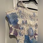 Venus Size S Purple Tie Dye Crochet Oversized Short Sleeve Tunic Top Coverup Photo 2