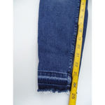 Spanx  Distressed Ankle Skinny‎ Jeans Size Medium Blue Med Wash Pull-On Raw Hem Photo 5