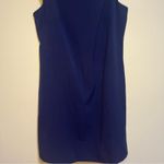 J Crew Factory Navy Ruffle Neck Suiting Dress Office Business 2 Petite NWT Blue Size 2P Photo 4