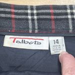 Talbots Vintage  Gray Red Plaid Wool A-line Maxi Skirt Size 14 Preppy USA Made Photo 2