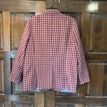 Sundance  Womens The Lisa Blazer Jacket Size Medium Pink Plaid Wool Blend Lined Photo 1