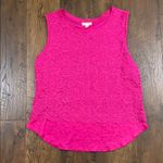 Maison Jules  bold berry lace linen tank top Photo 1