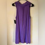 INC International Concepts Tunic/Dress Moonlight Lily Cowl Neck Pockets L NWT Purple Size L Photo 2
