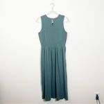 Garnet Hill NWT  Eva Smocked Knit Tank Dress Green Large Photo 3