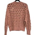 Brunello Cucinelli NWT  Crewneck Open Cable Knit Chunky Sweater in Pink - Size XL Photo 1
