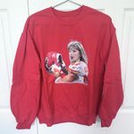 Taylor Swift Travis Kelce NFL Kansas City Chiefs Graphic Sweatshirt MEDIUM Red Photo 0