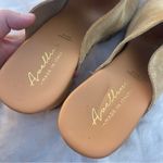 Avellini Italy Y2K Suede Clog Mules Sandals US 9.5 Tan "Wood" Block Heel Studded Photo 4