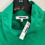 Madewell Seamed Long Sleeve Mini Shirtdress Poplin Cotton Verdant Green US 2 NWT Photo 8