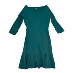 Chiara Boni  La Petite Robe 3/4 Sleeve Dress Ruffle Hem Green Teal IT 50 US 14 Photo 3