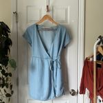 ASOS  wrap denim mini dress Photo 1