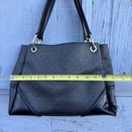 Michael Kors  Nicole Large Triple Compartment Shoulder Leather Tote Bag Black Photo 5