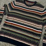 Club Room Women's Multicolor Fair Isle Merino Wool Christmas Holiday Sweater L Blue Size L Photo 1