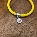 Marc by Marc Jacobs NWT  Yellow Silicone Stretch Bracelet with Silver Charm Photo 2