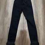 frame denim Le High Triple Fringe Hem Skinny Ankle Jeans Womens 25 Byxbee Black Photo 0