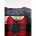 LLBean Red Black Buffalo Plaid Flannel Shirt Jacket Wool Blend Women's M Size M Photo 4