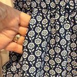Speed Control Short Sleeve Button Front Floral Dress Pockets Blue White Size 2X Photo 2