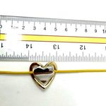 Solid 14K two tone genuine gold floating heart necklace Photo 11