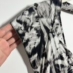 Guess Dress Women M White Black Tie Dye Y2K Bodycon Cap Sleeve Bratz Ruched Club Photo 3