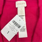 Chico's Chico’s Cutwork 100% Linen Blazer Pink Laser Cut Jacket Size 1 US Size M / 8 NEW Photo 1