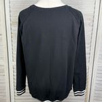 River Island  Sequin Football Style Crewneck Sweatshirt Black/White-6 Photo 1
