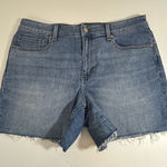 Talbots  Relaxed Fit Girlfriend Denim Cutoff 5 Inch Shorts Size 12 Magnolia Wash Photo 0