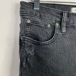 Madewell Mid Rise Perfect Vintage Straight Jeans Ripped Edition Black womens 28 Photo 3